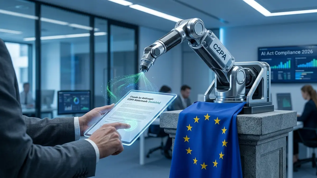 Anthropic généralise le marquage invisible C2PA : ce que l'AI Act impose dès août 2026